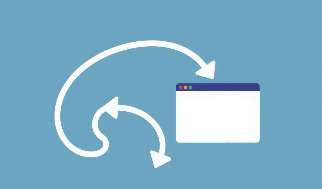 Flechas entrelazadas que simbolizan enlaces y conexiones entre sitios web
